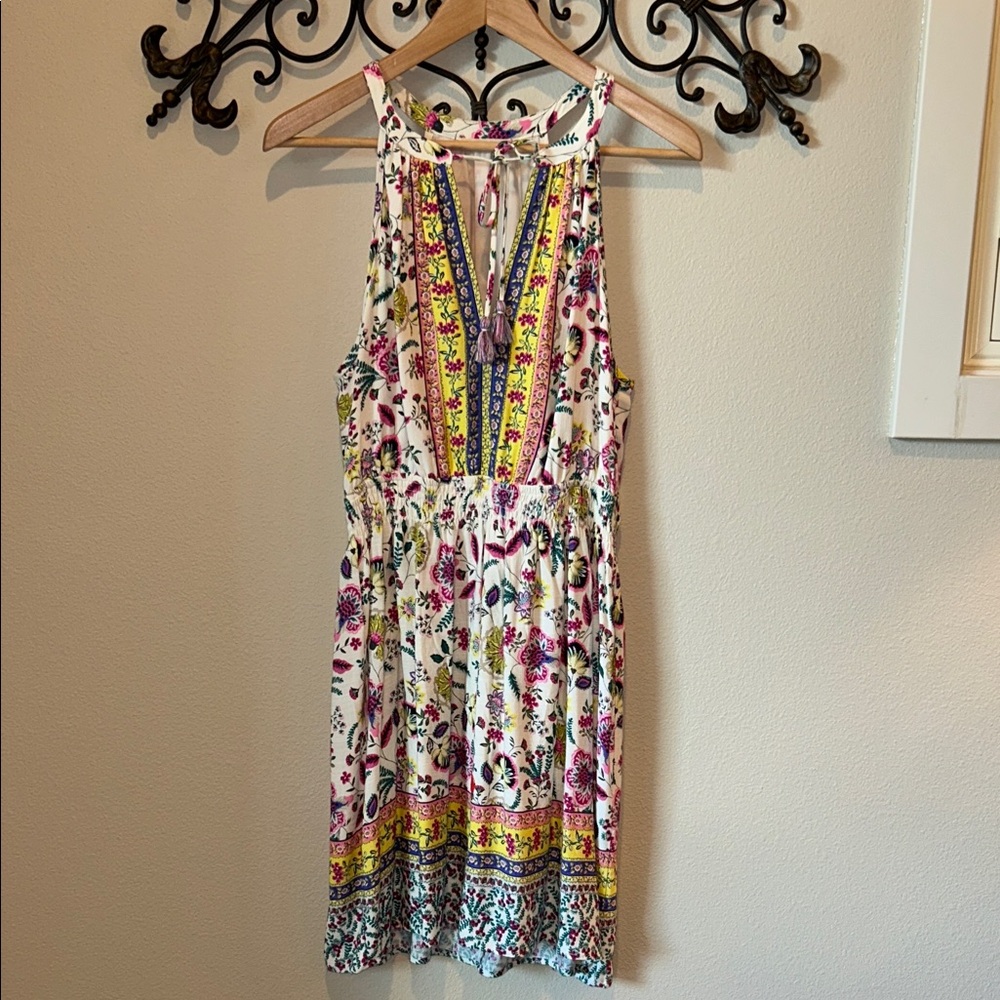 LOVE STITCH BOHO FLORAL PRINTED DRESS SIZE MEDIUM
